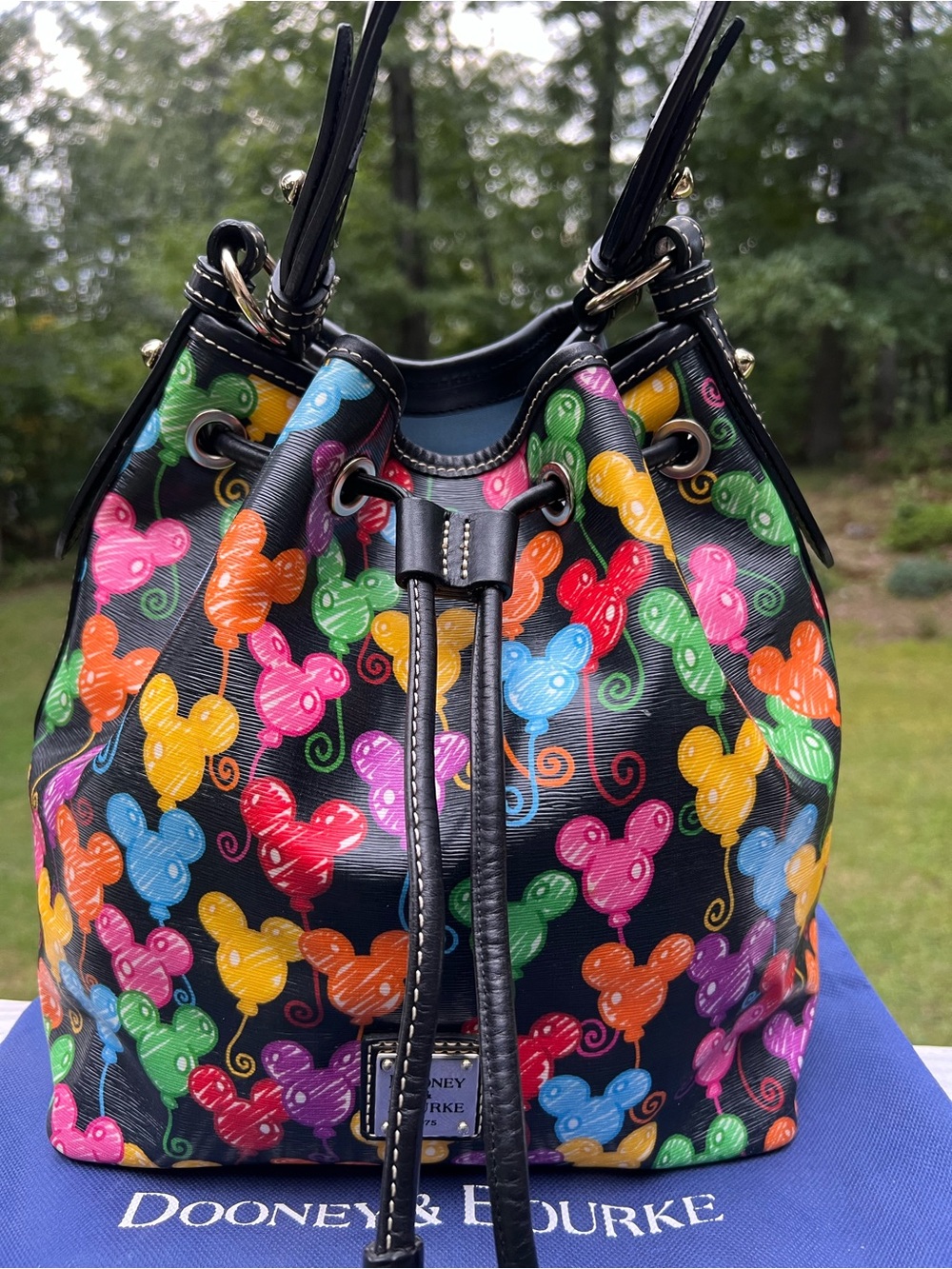 10th ANNIVERSARY DISNEY DOONEY AND BOURKE MICKEY MOUSE BALLOONS DRAWSTRING PURS - Picture 2 of 14